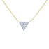 White Gold Triangle Diamond Necklace Yellow Gold Chain
